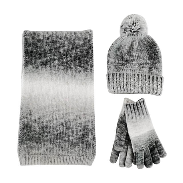 gender-neutral Knitted Hat, Scarf, and Glove Set - 03