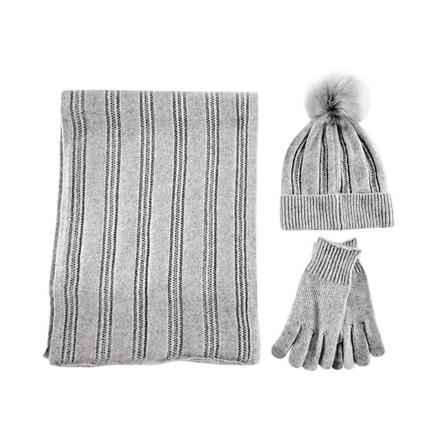 gender-neutral Knitted Hat, Scarf, and Glove Set - 02